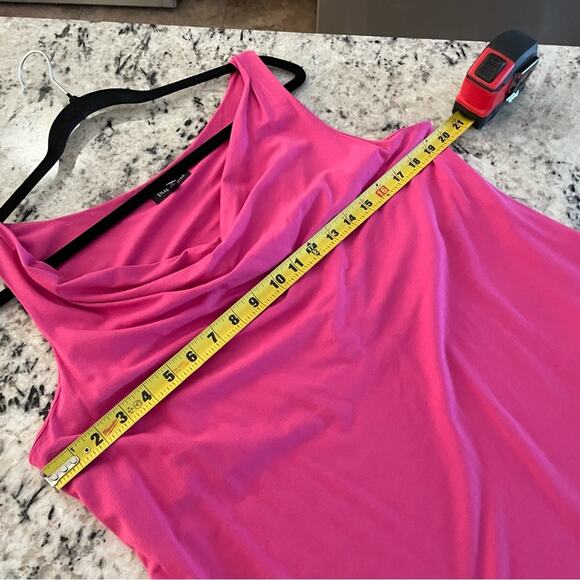 Eileen Fisher Sleeveless Cowl Neck Stretch Jersey Knit Dress in Pink Lotus Large - Picture 11 of 12